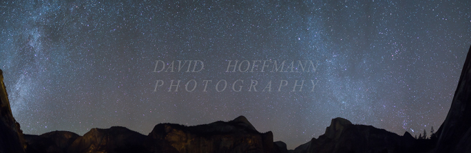 Milky Way over Yosemite. Image Yosemite_Panorama17.